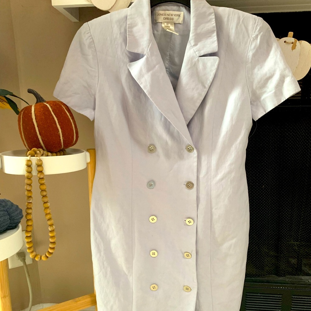 Jones New York Light Blue Mini Dress